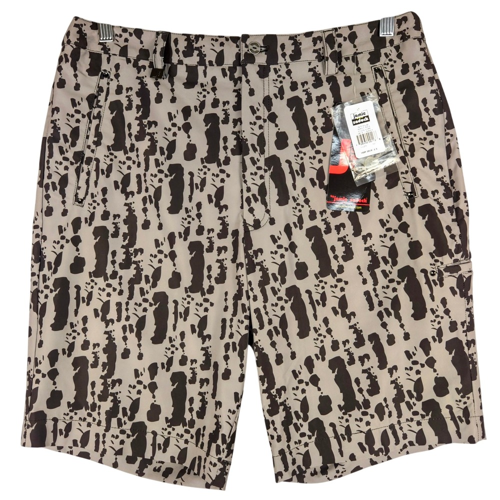 Jamie Sadock Golf Shorts Performance‎ Moisture Wicking Print NWT Size 32